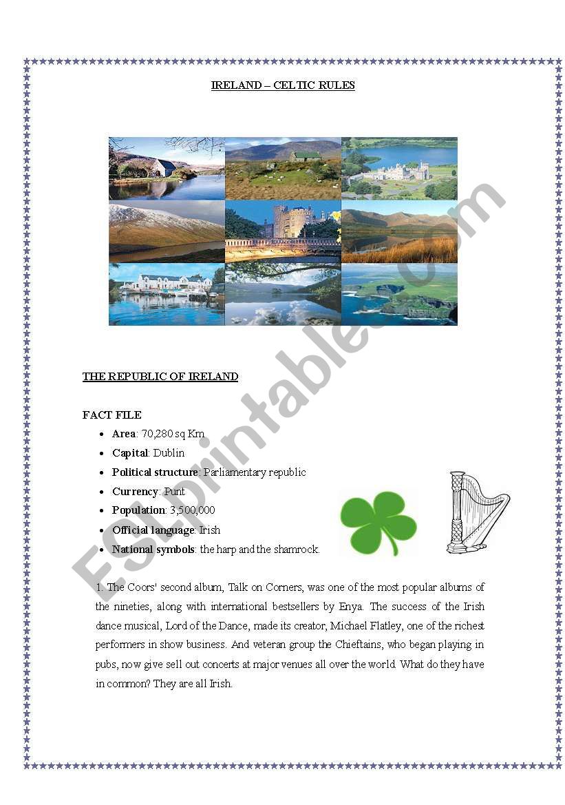 Ireland worksheet