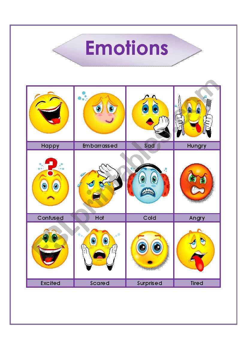 Emotions and moods worksheet