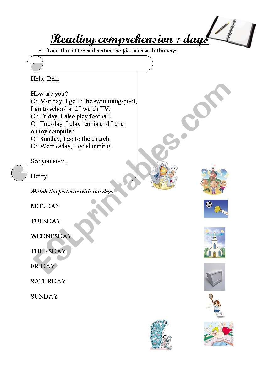 Days  worksheet