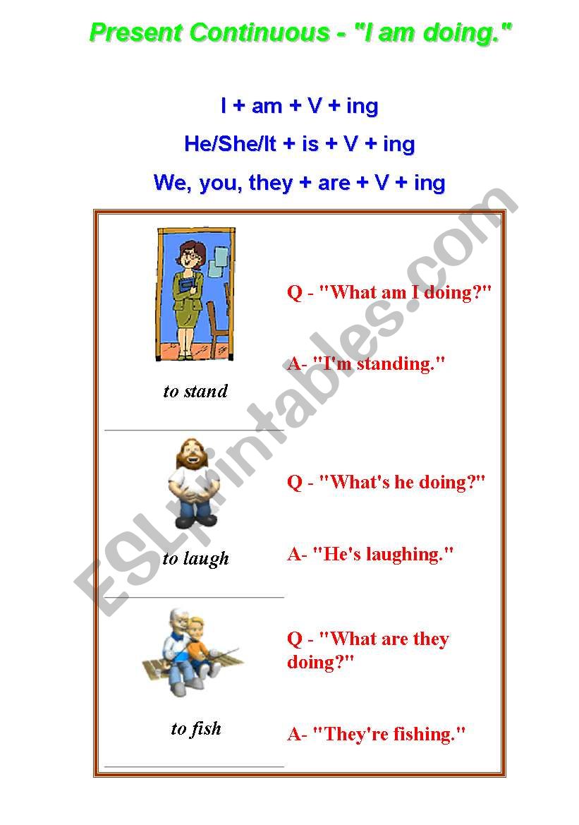 Present Continuous worksheet