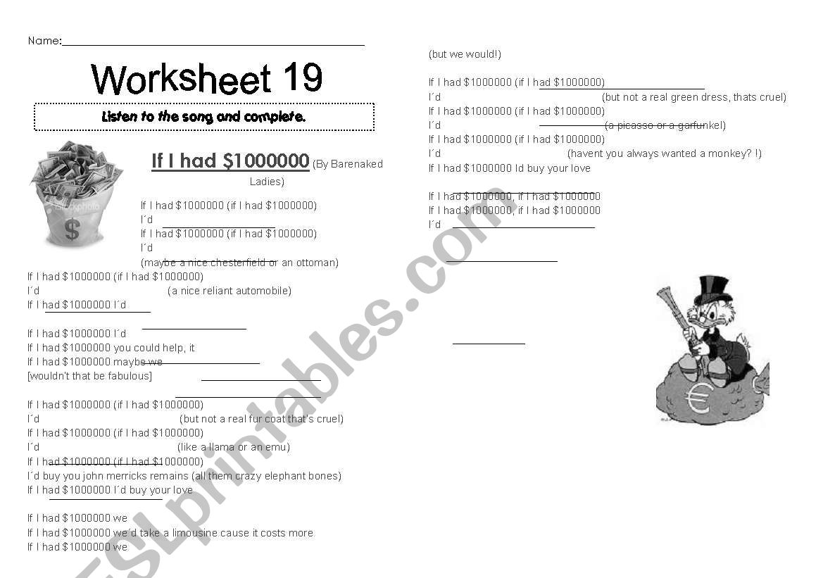 Second conditional worksheet