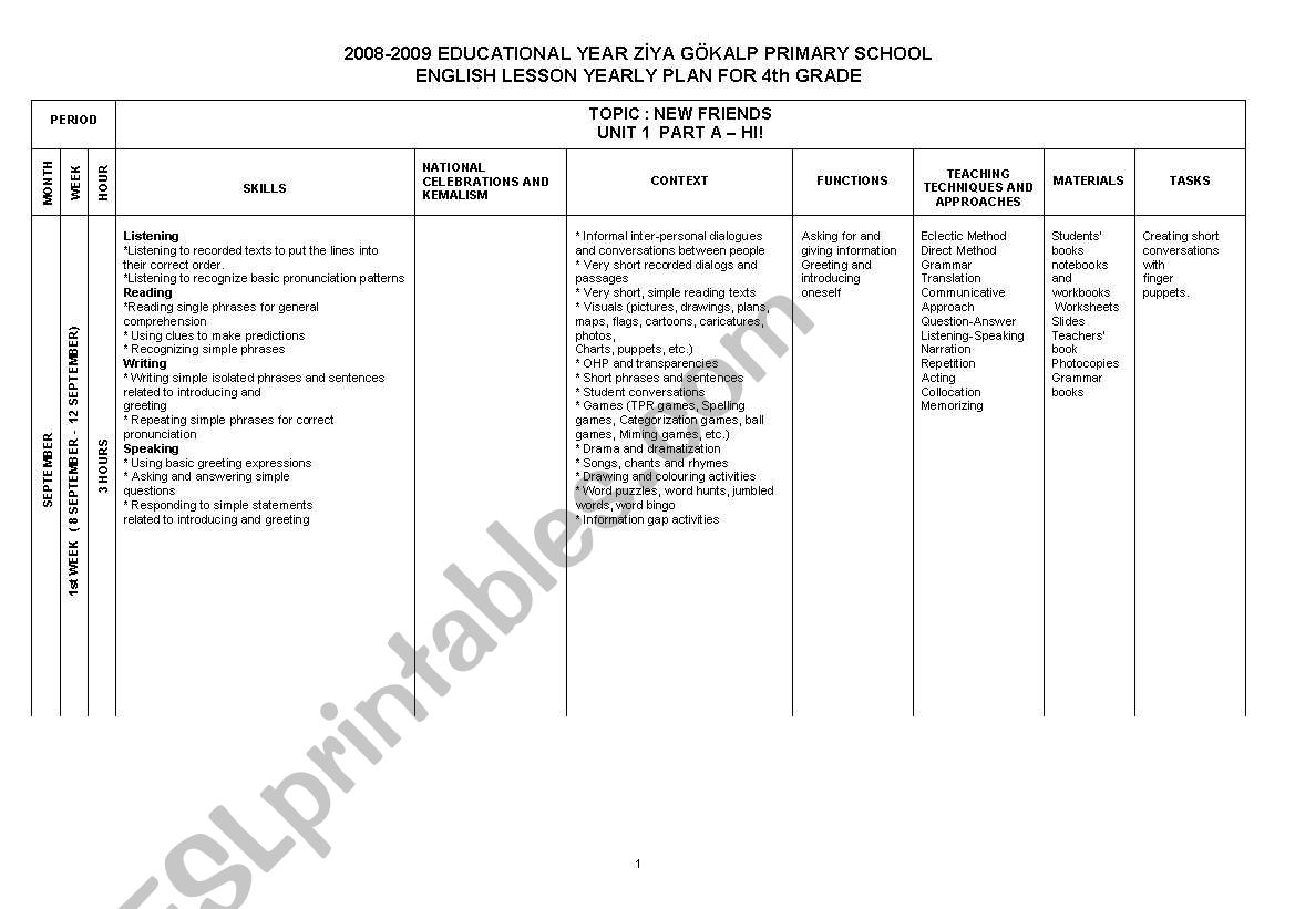 lesson plan worksheet