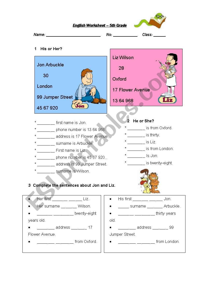 Identity Cards worksheet