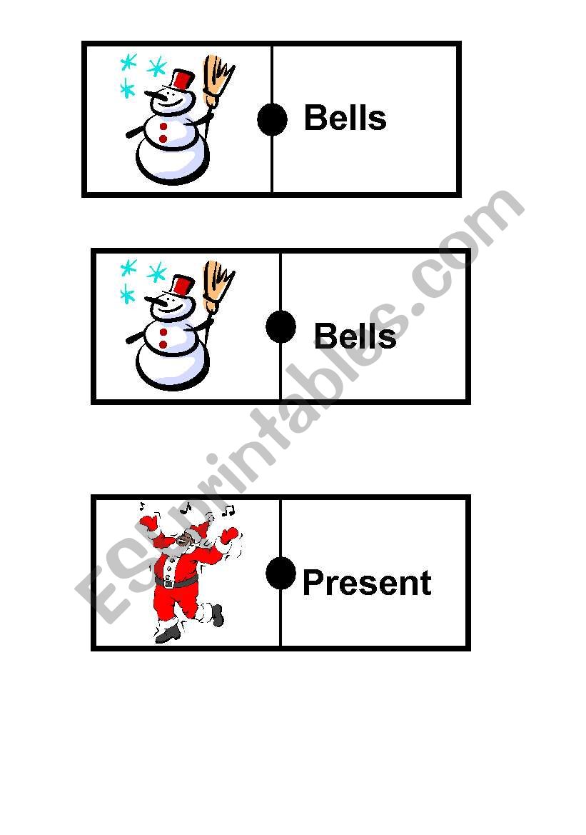 christmas dominoes worksheet