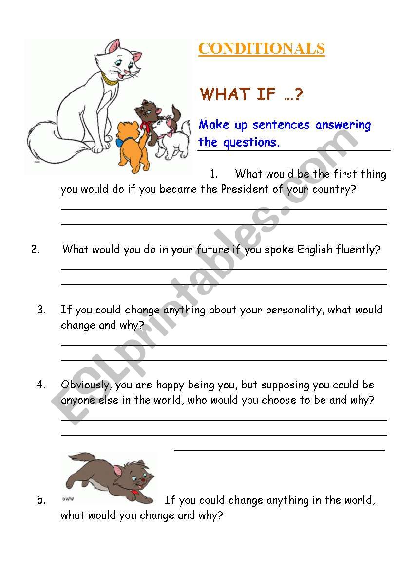 Conditionals (Type 2) worksheet