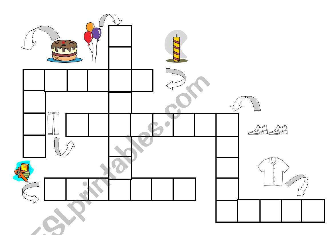 crossword worksheet