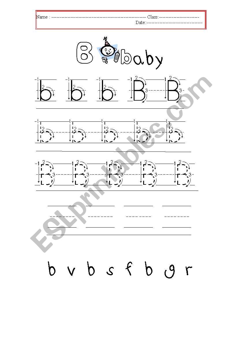Alphabet (B) worksheet