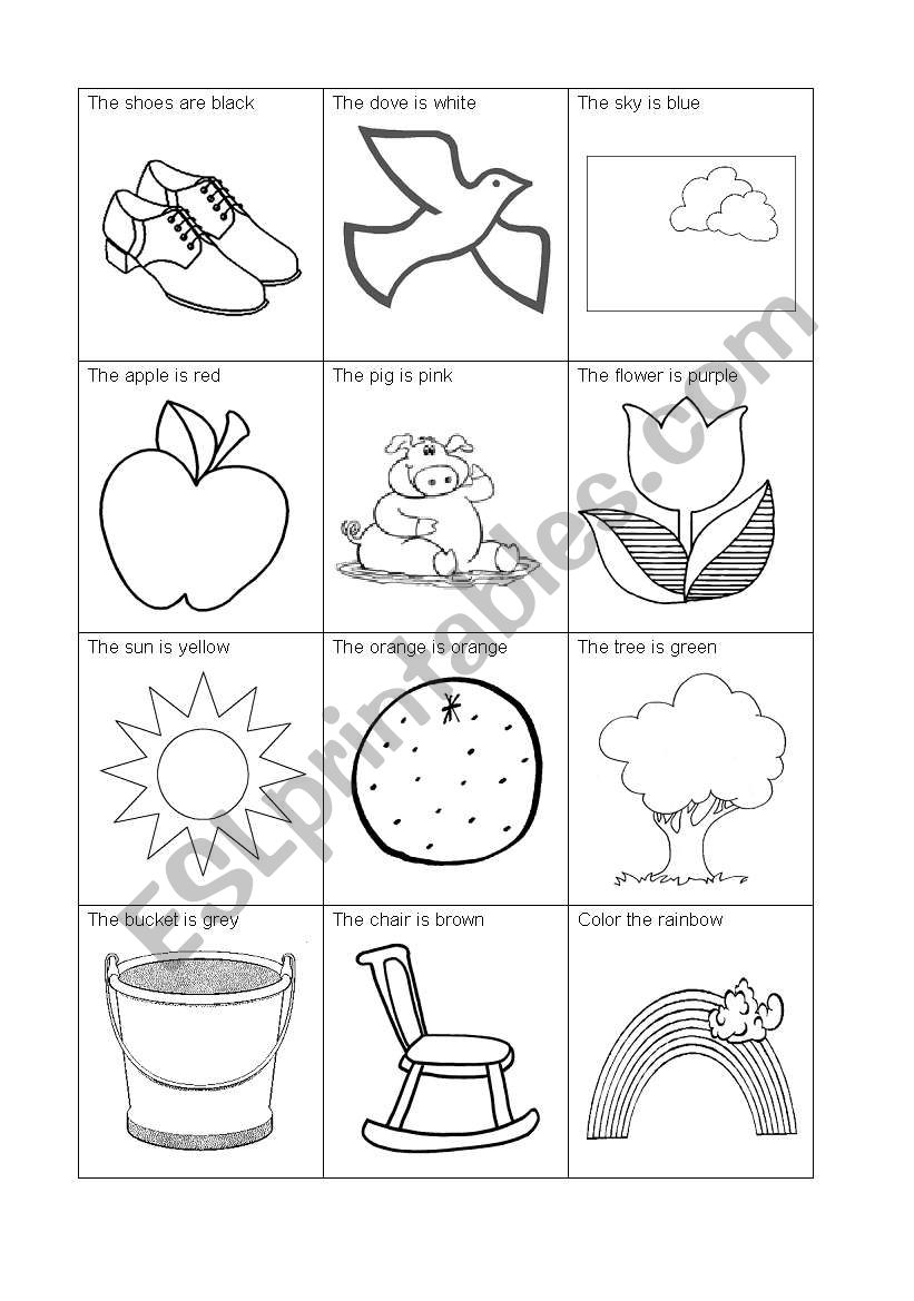 Colours worksheet