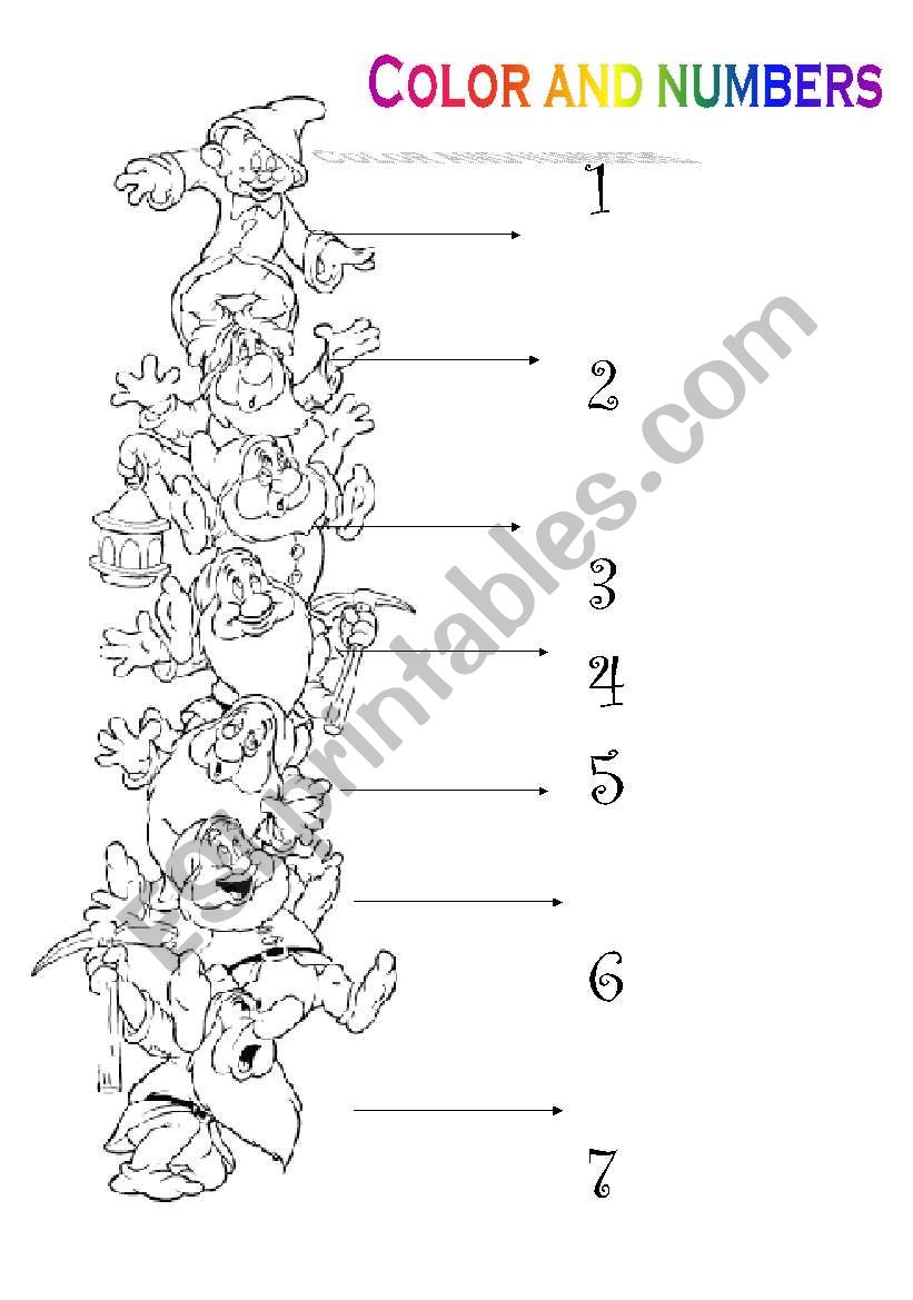 numbers and colors worksheet