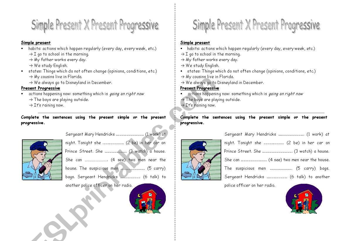 Simple Present x Present Progressive