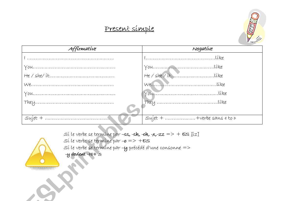 present simple worksheet