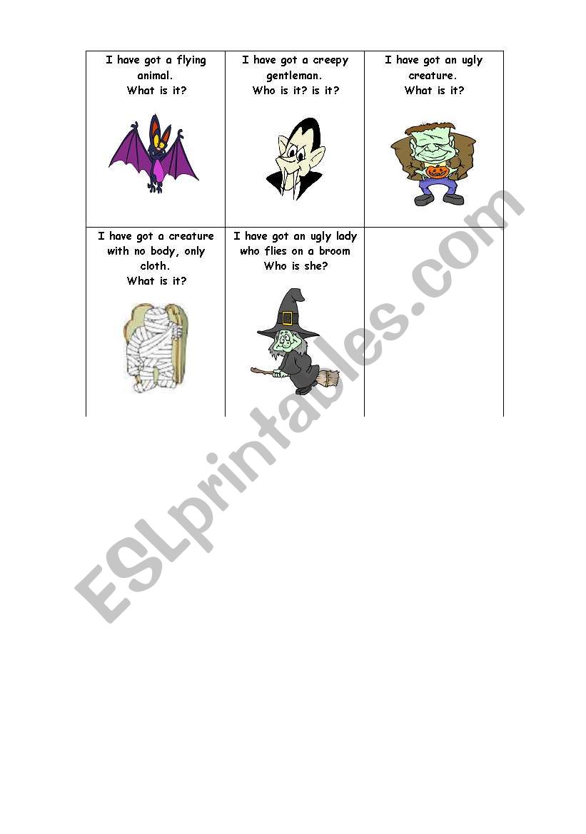 Halloween game Part 2 worksheet