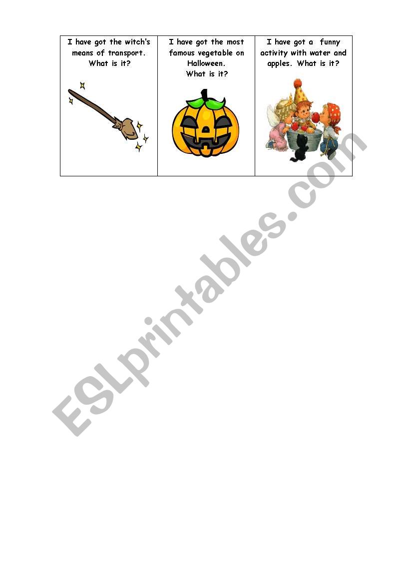 Halloween game Part 3 worksheet