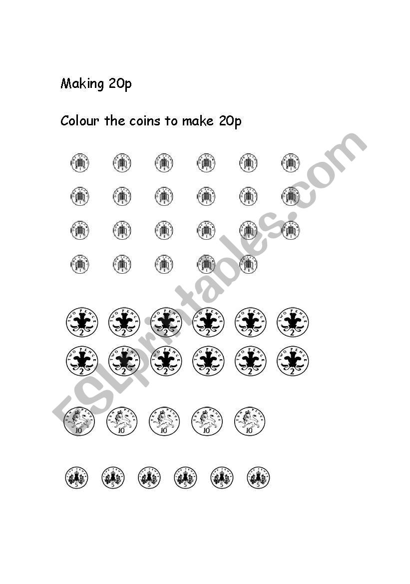 make 20p worksheet