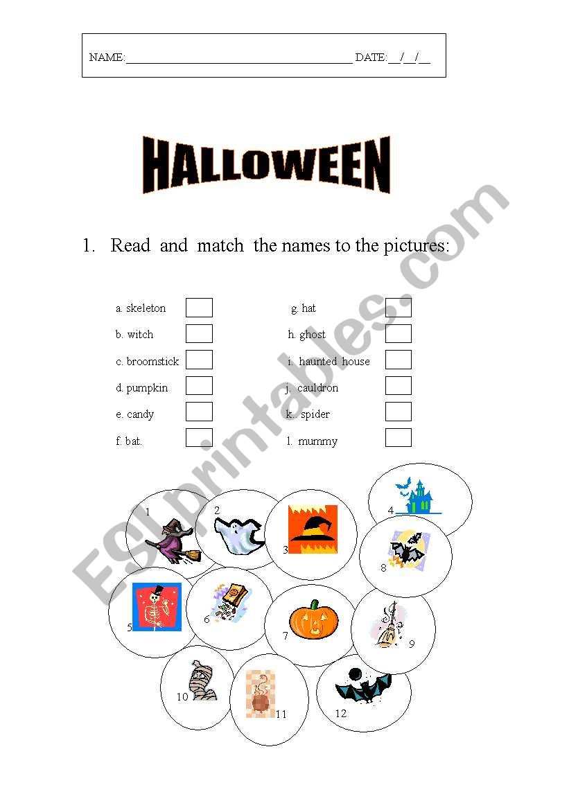 HALLOWEEN worksheet