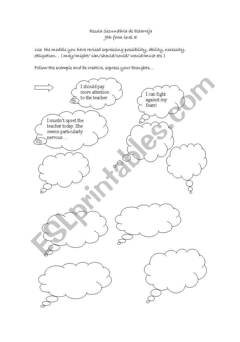 modals worksheet