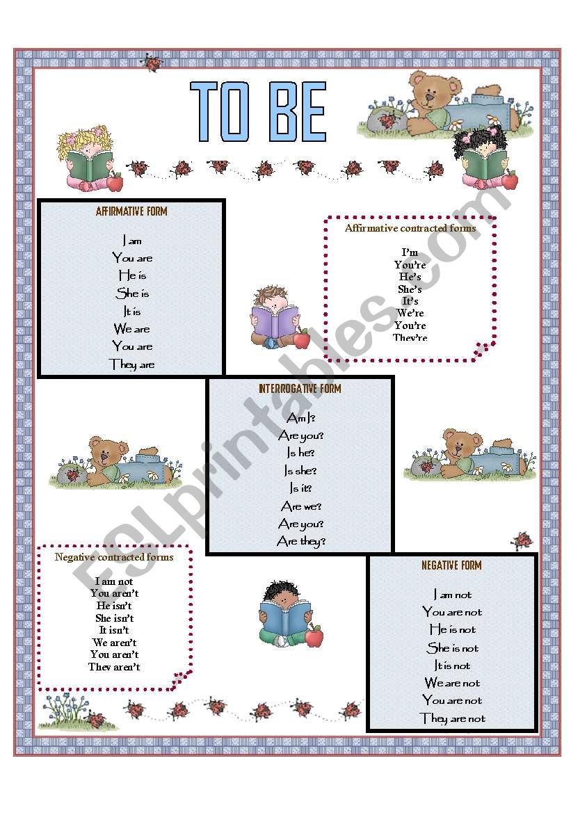 THE VERB TO BE worksheet