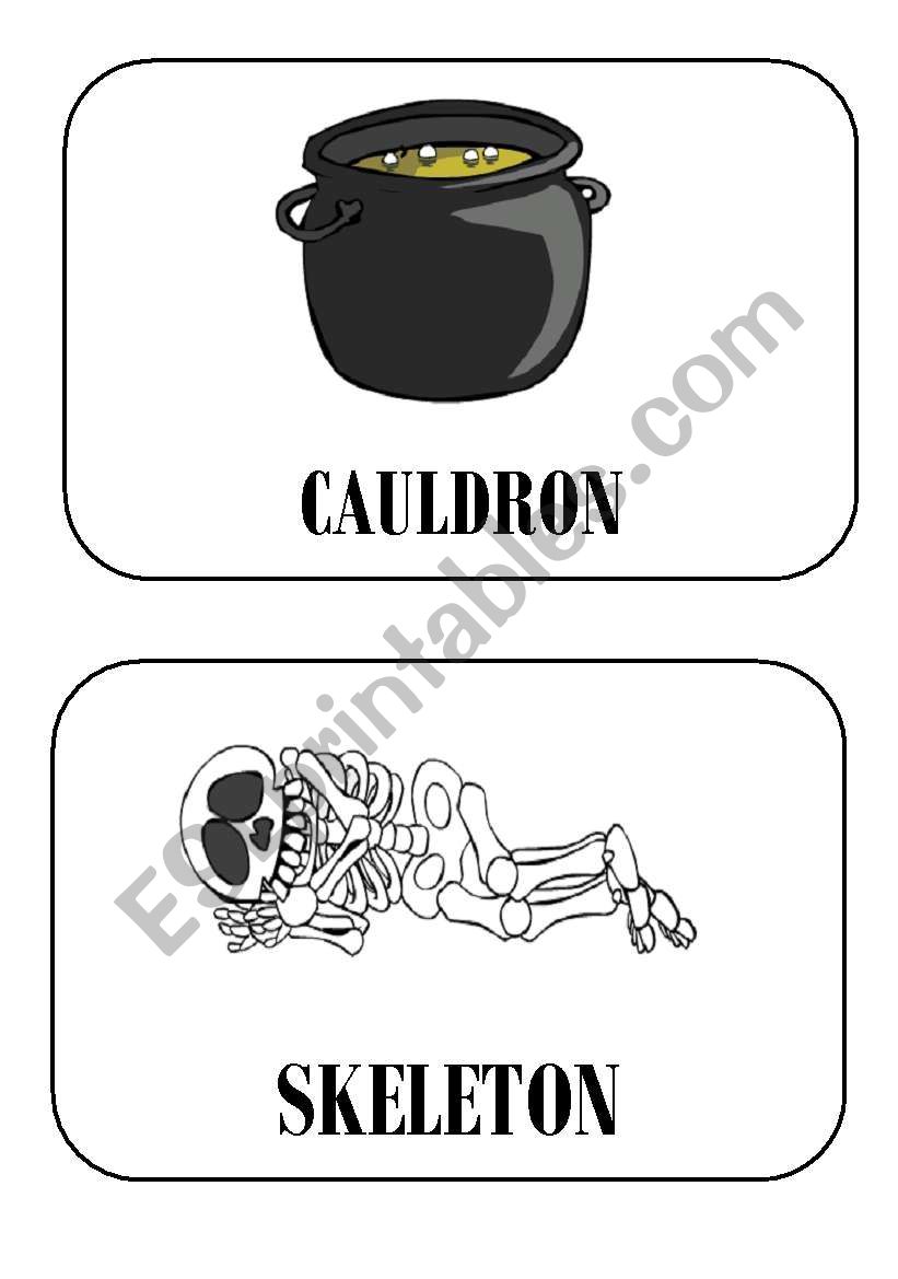 halloween flashcards part 2 worksheet