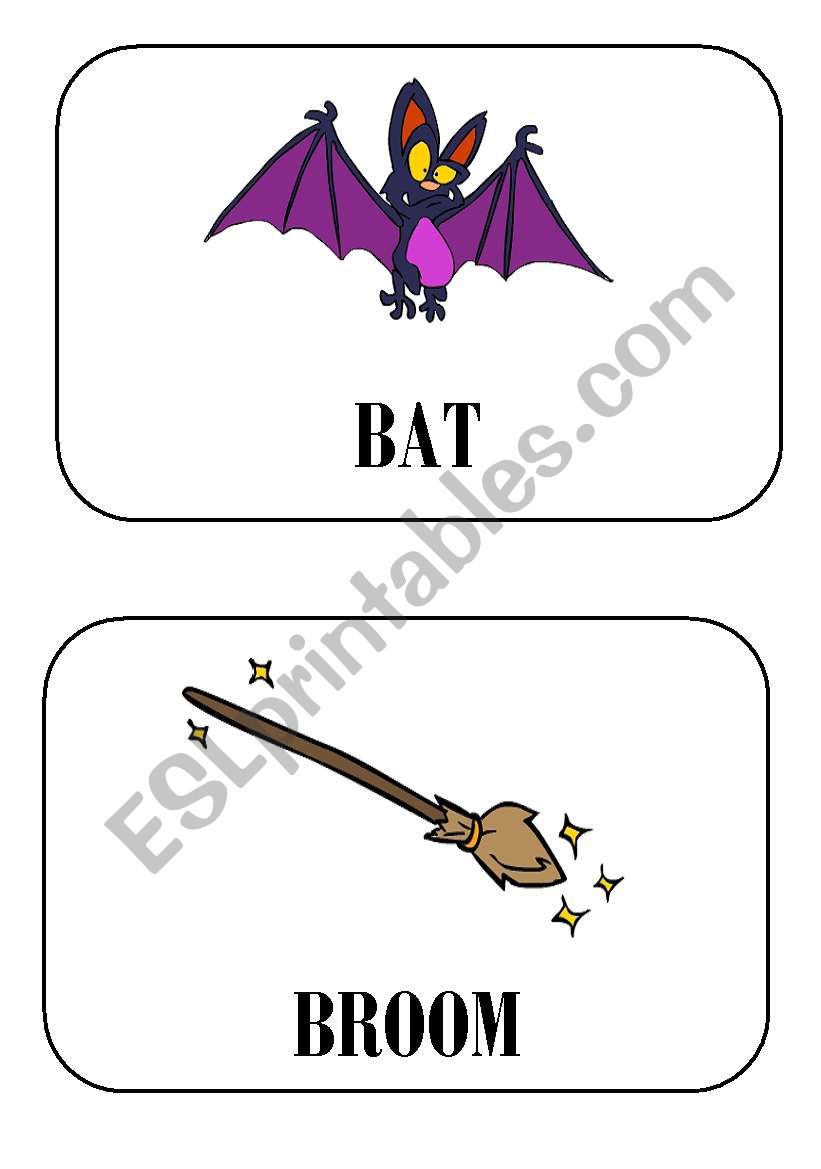 halloween flashcards part 6 worksheet