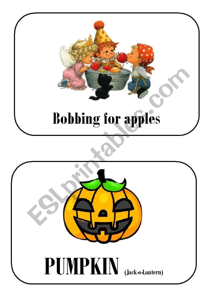 halloween flashcards part 7 worksheet