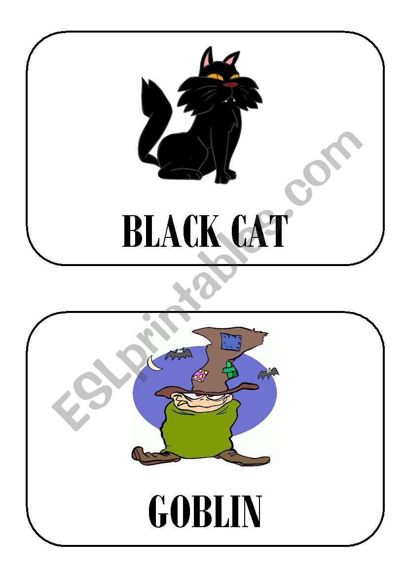 halloween flashcards part 8 worksheet