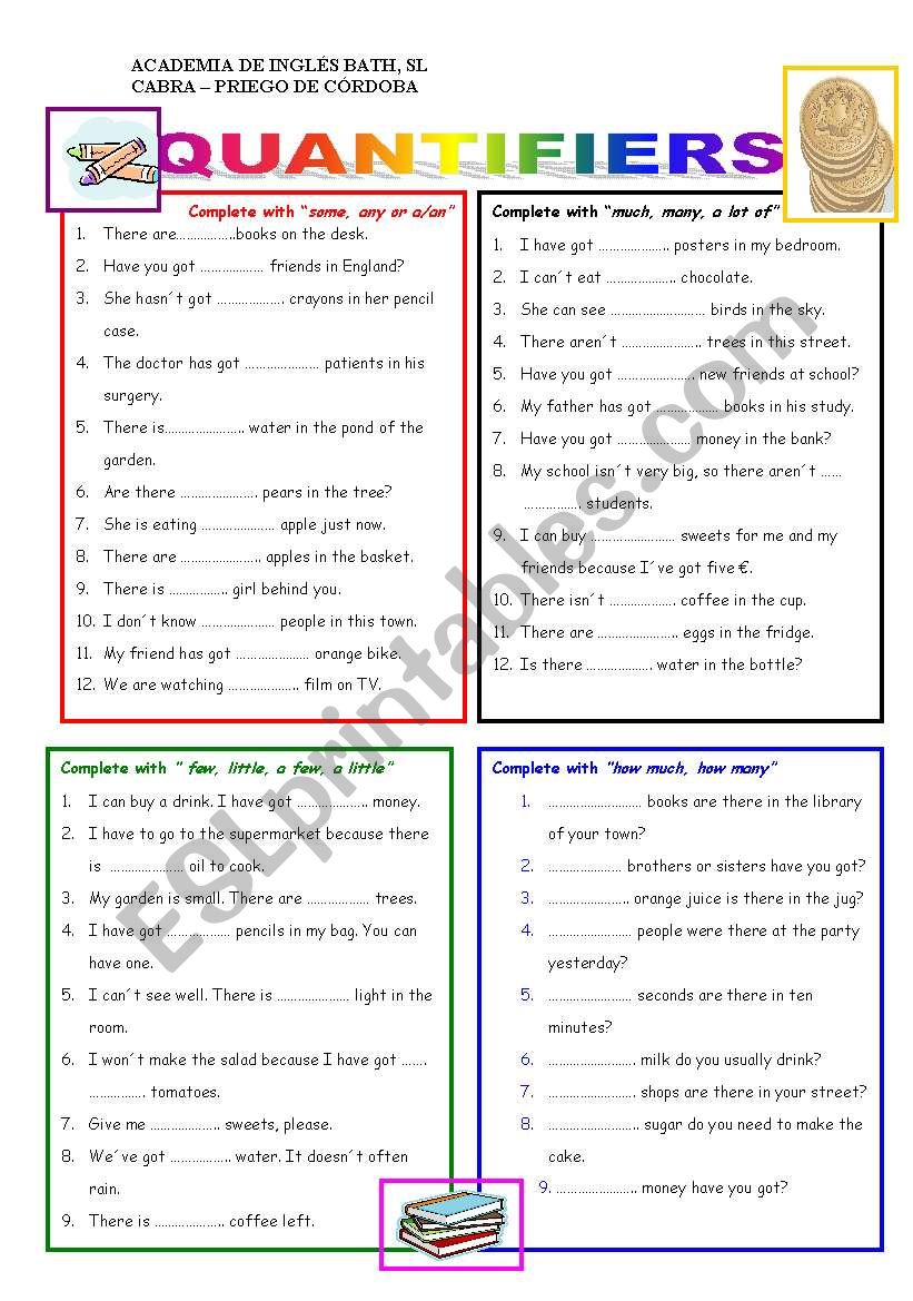 Quantifiers worksheet