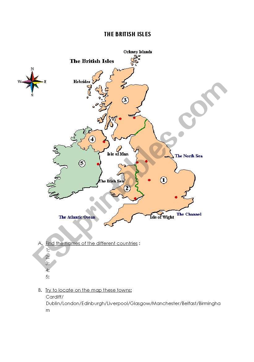 The British Isles worksheet