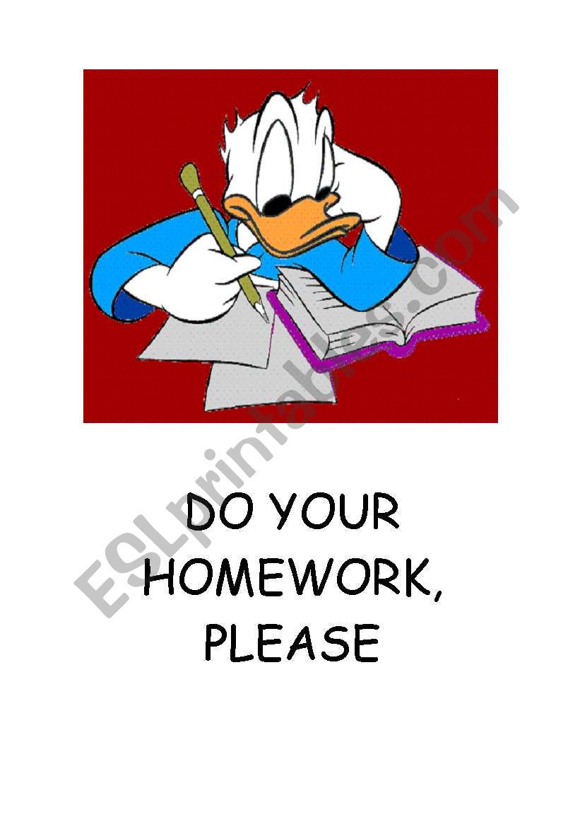 please remember to do your homework before the next