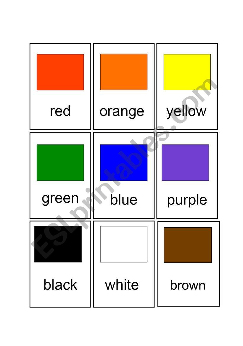 Colours worksheet