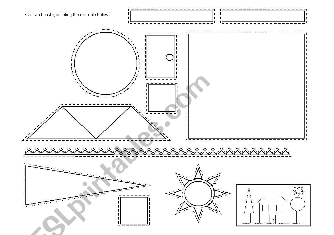 Shapes - alternative activity worksheet