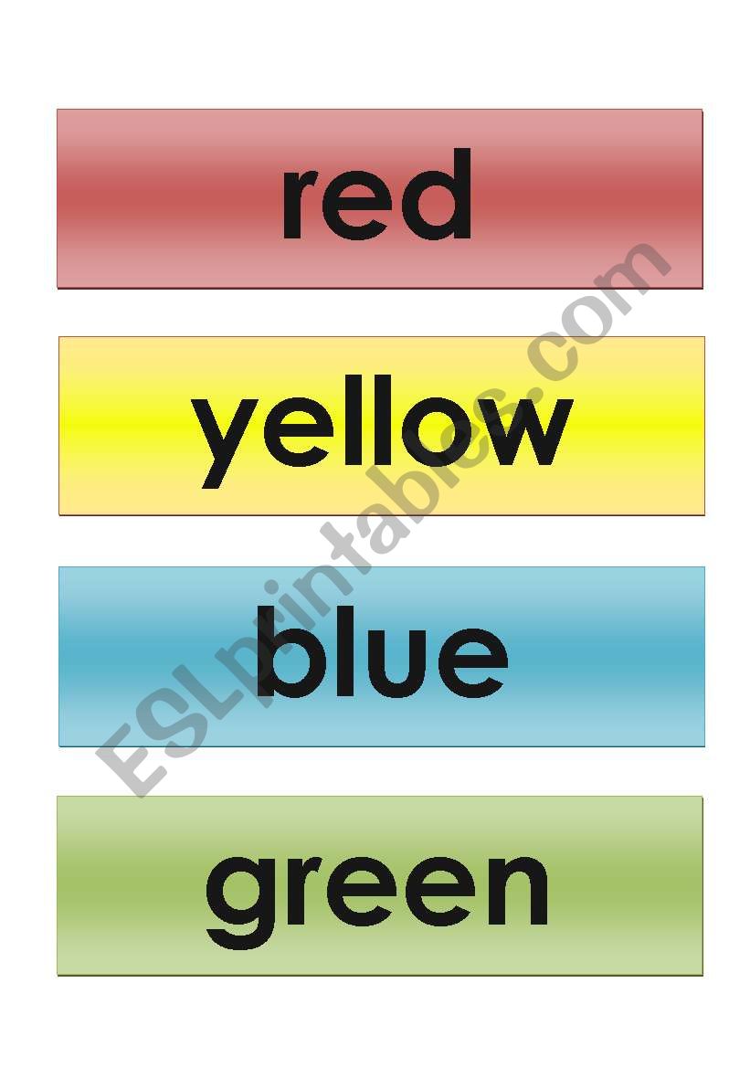 Colors worksheet