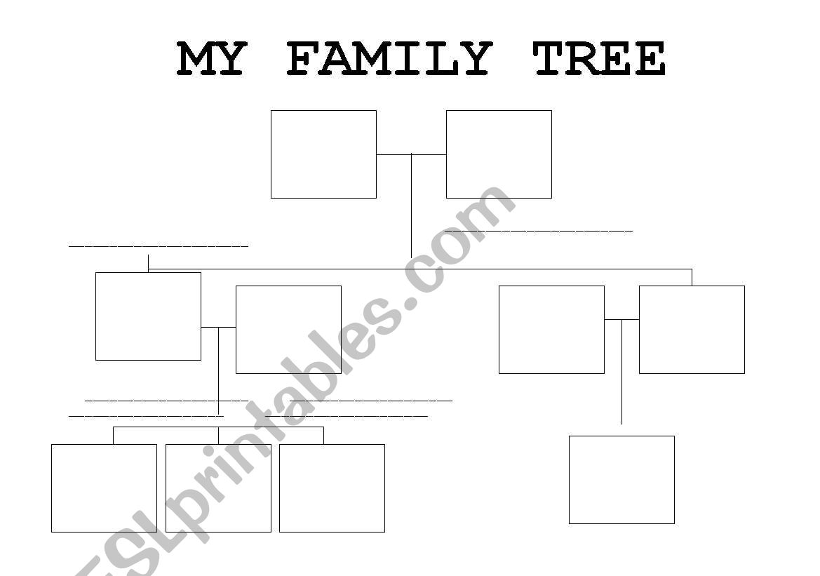 My family tree worksheet