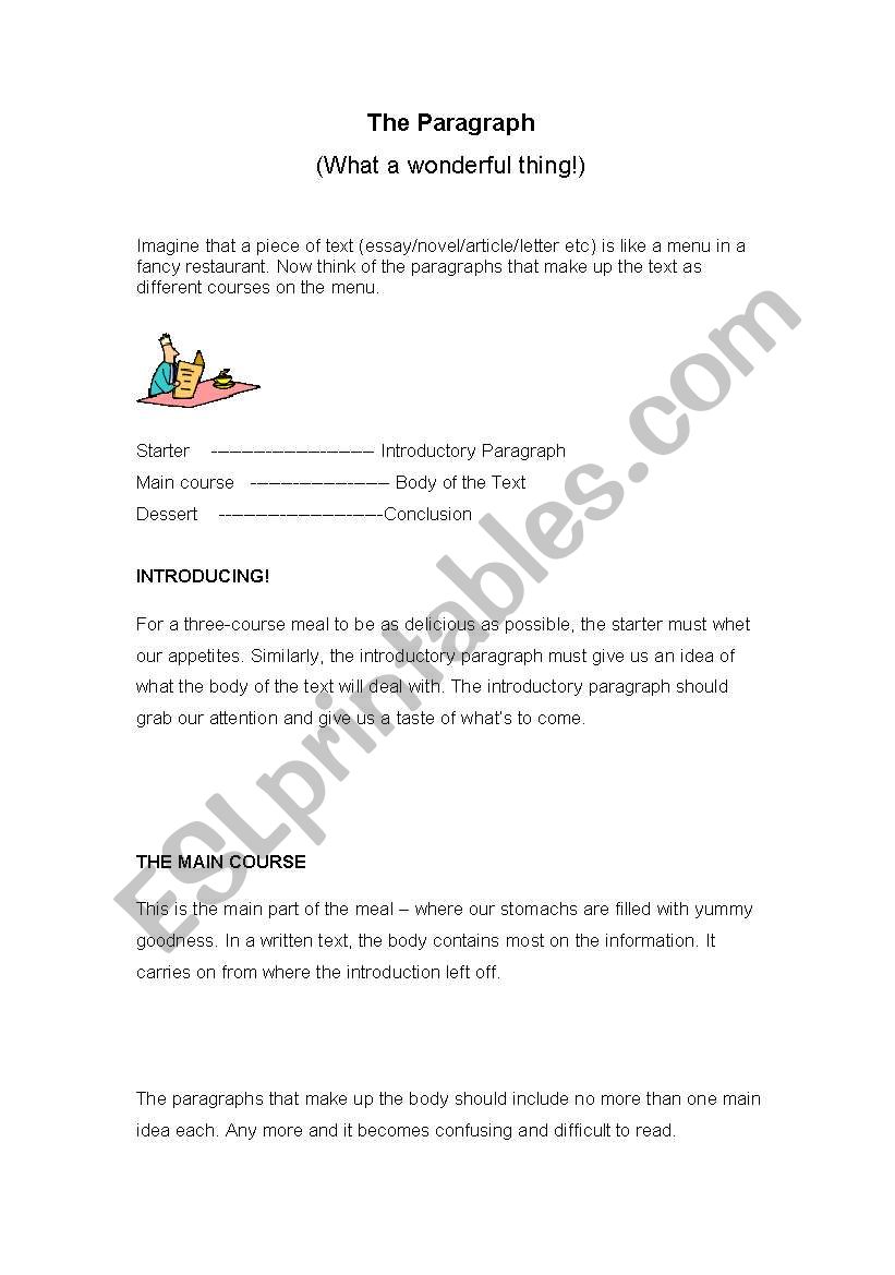 The Paragraph worksheet