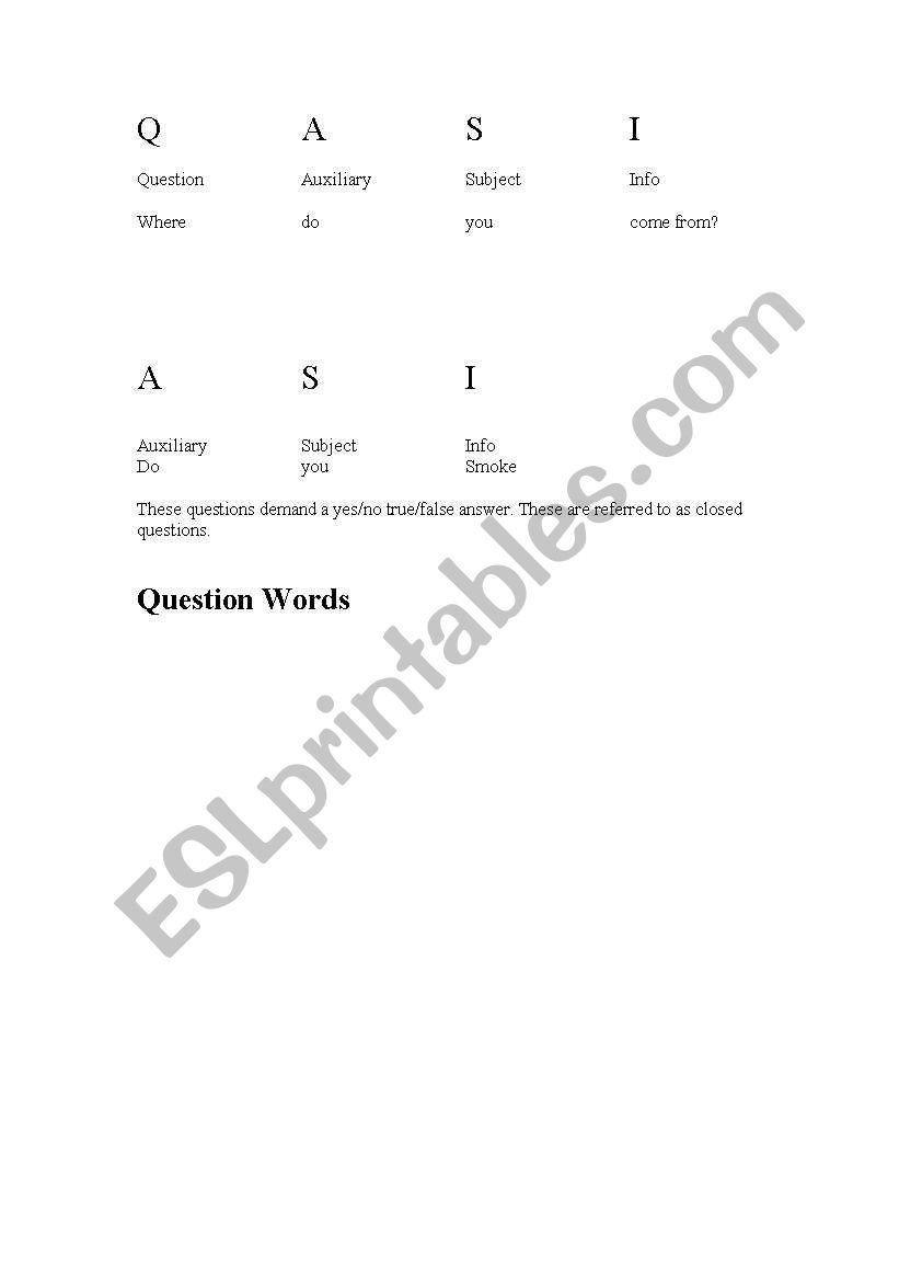 QASI/ASI worksheet