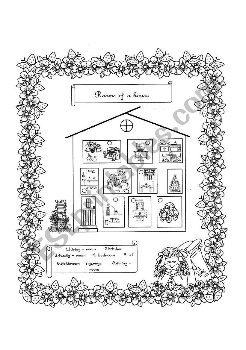 Rooms of a house worksheet