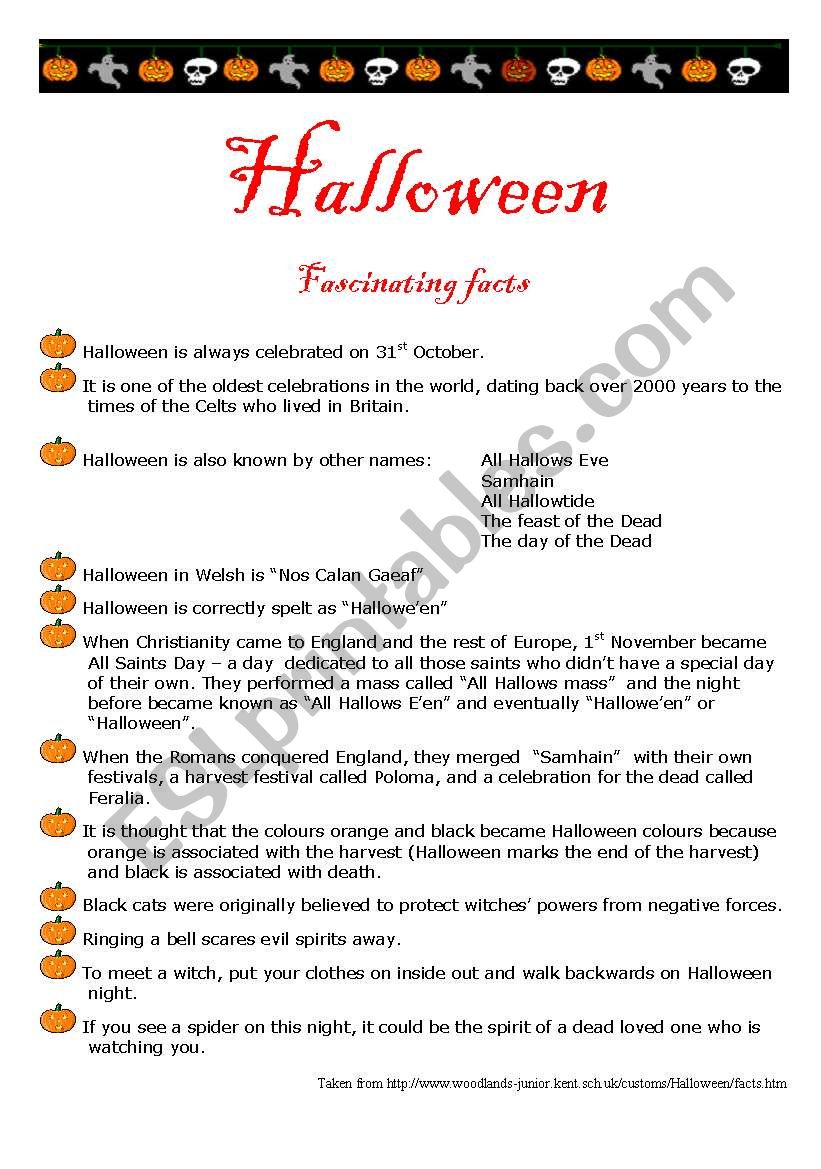 Halloween worksheet