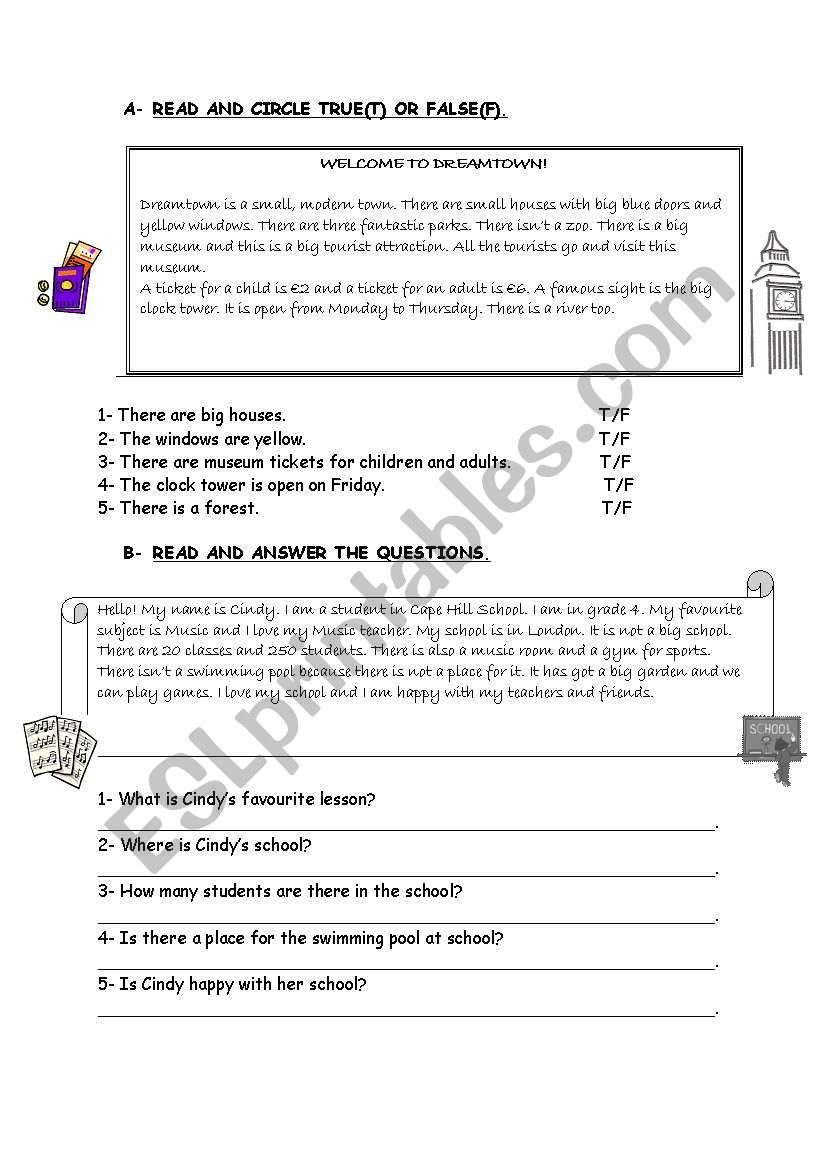 reading worksheet