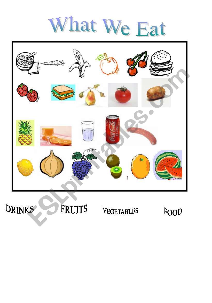 The Food worksheet