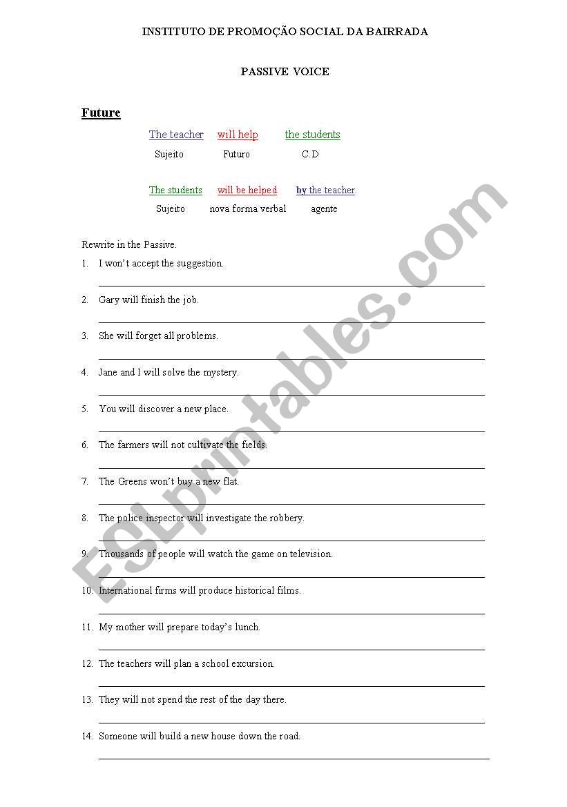 passive voice worksheet