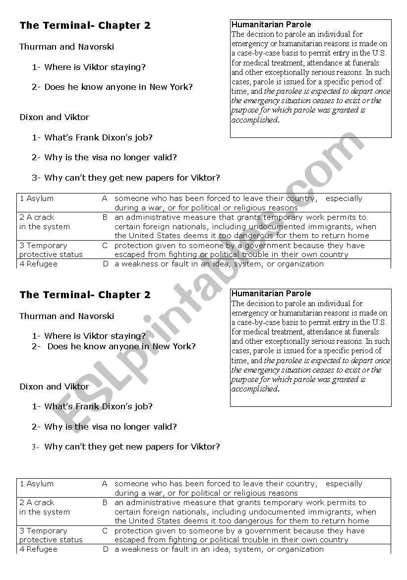 The terminal- Chapter2 worksheet
