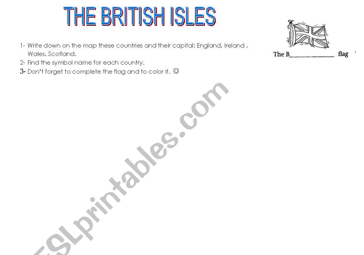 the British Isles worksheet