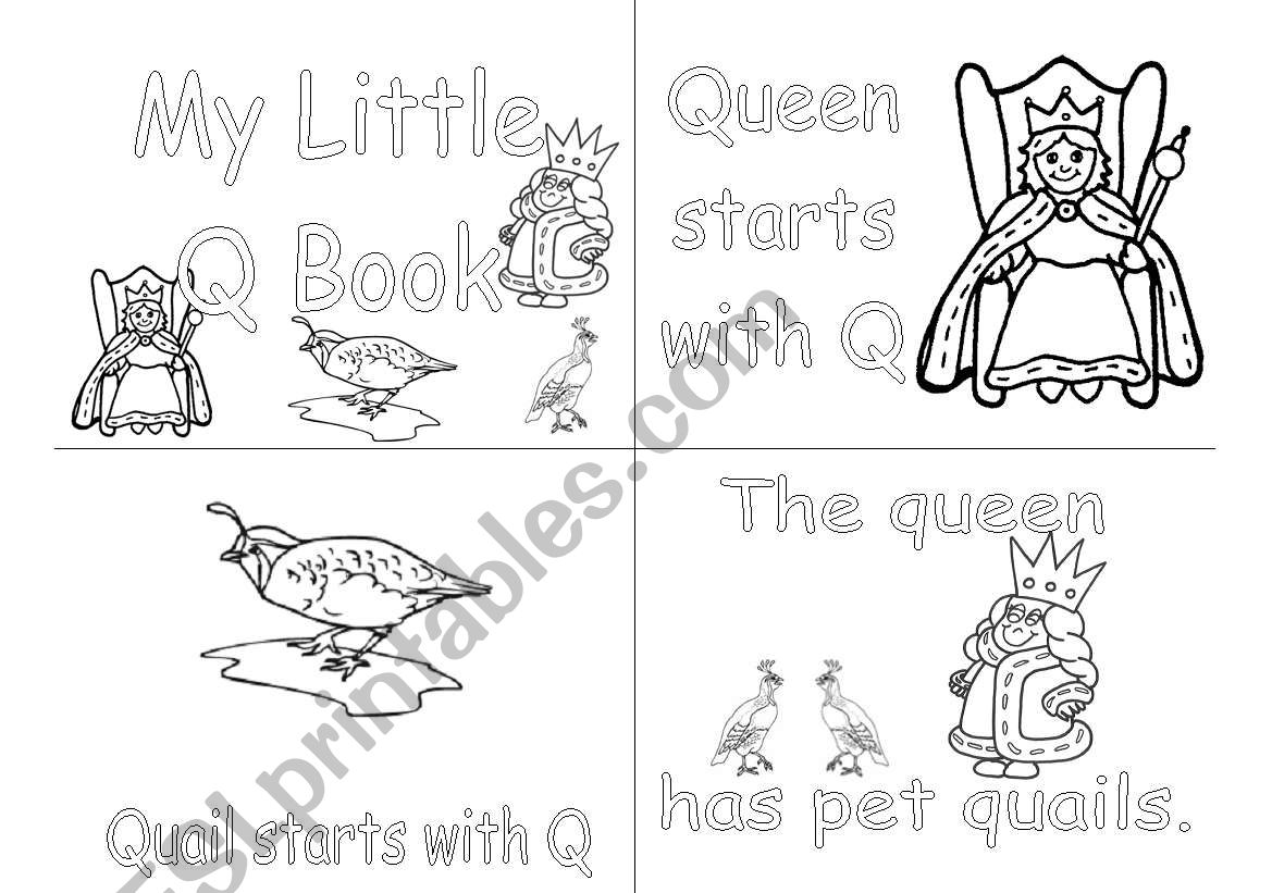 Q alphabet book worksheet