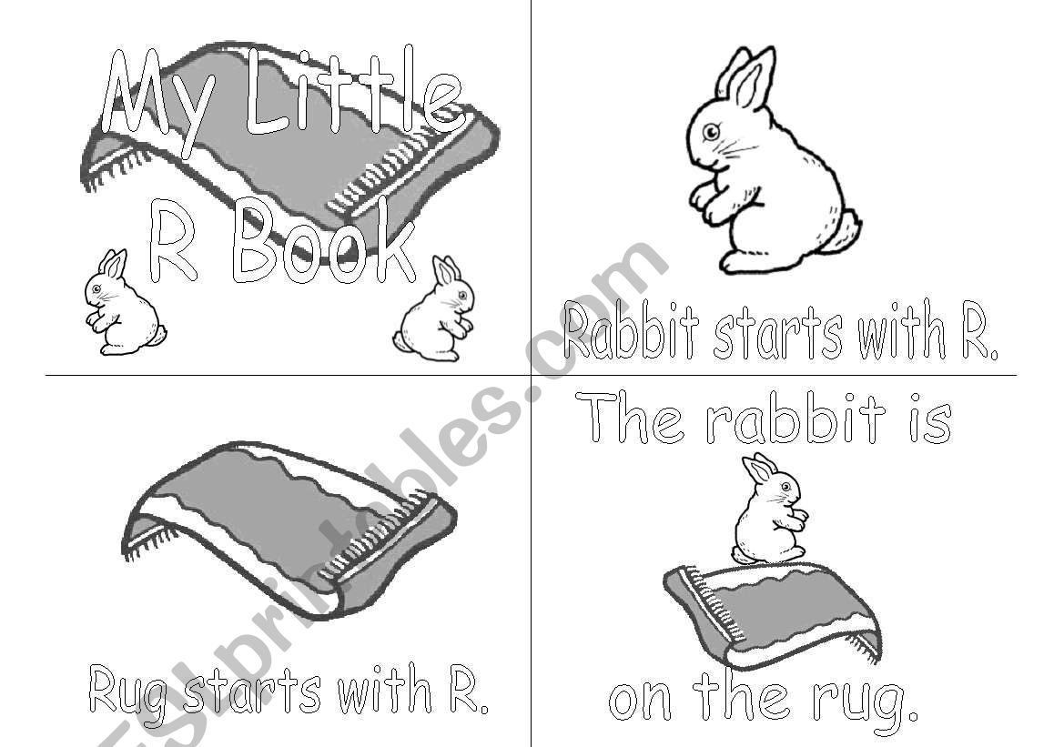 R alphabet book worksheet