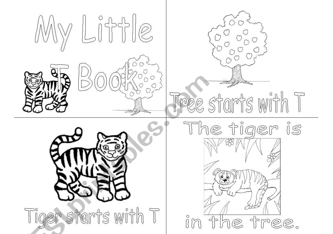 T alphabet book worksheet