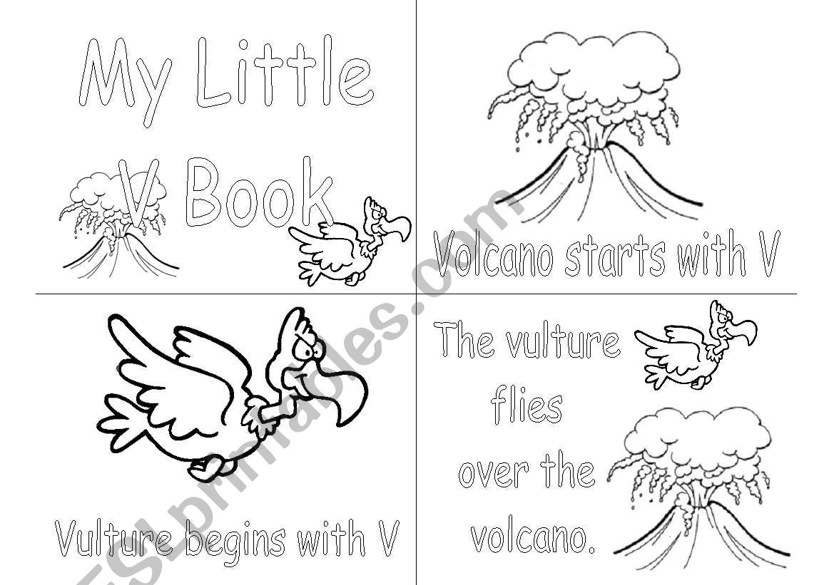 V alphabet book worksheet