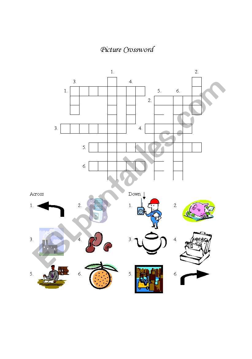 Miscellaneous Picture Crossword