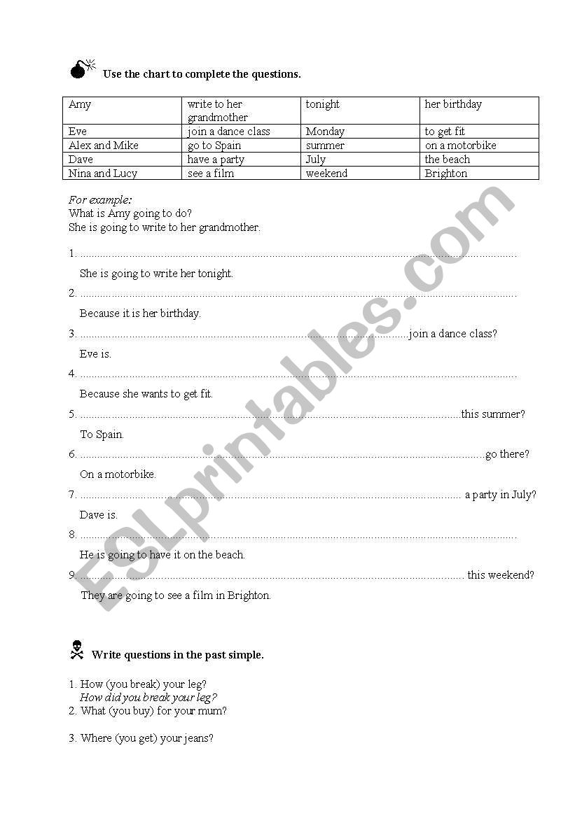 Wh-questions worksheet