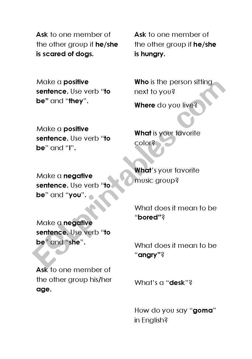 questions games worksheet