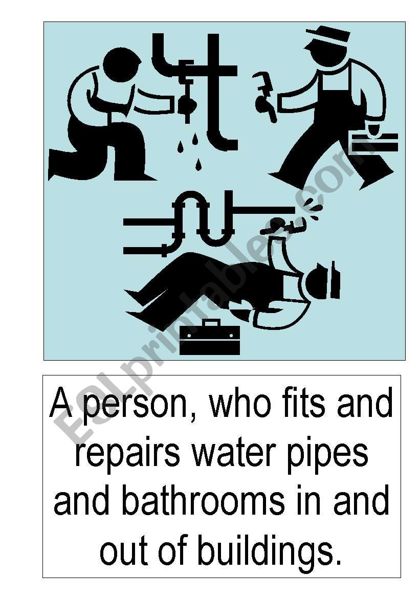 JOBS FLASHCARDS (3) - ideal for a matching exercise continue