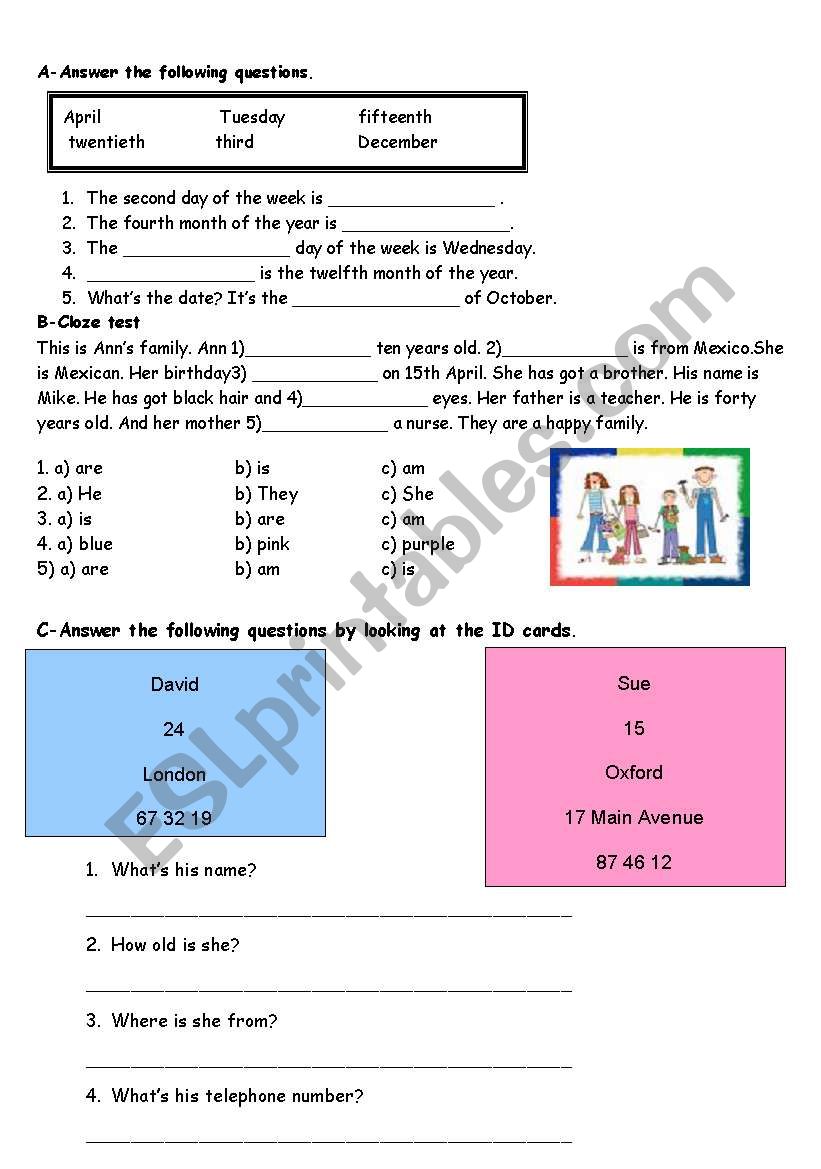 revision worksheet